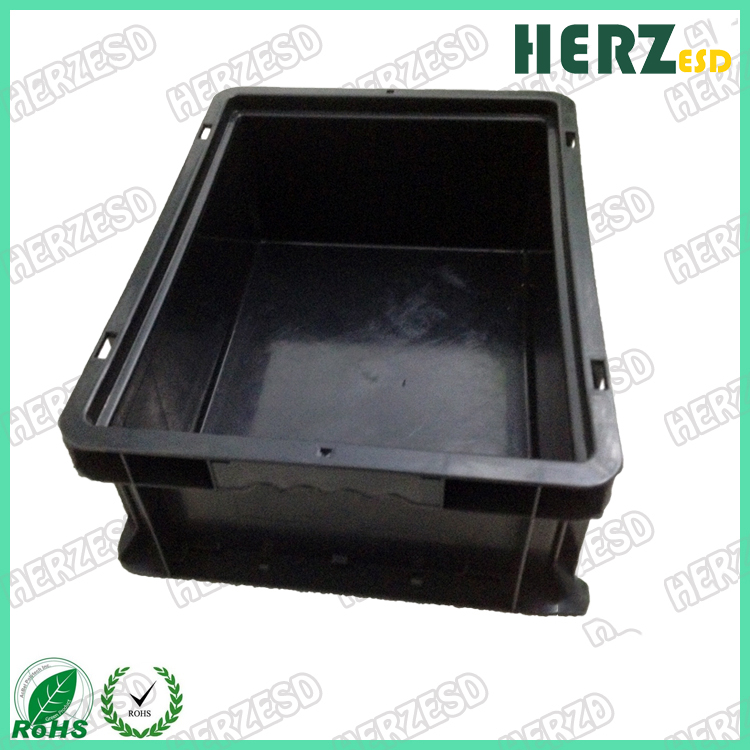 HZ-26132 Injection ESD Box Plastic Bins Turnover Box Conductive bin Antistatic Crate